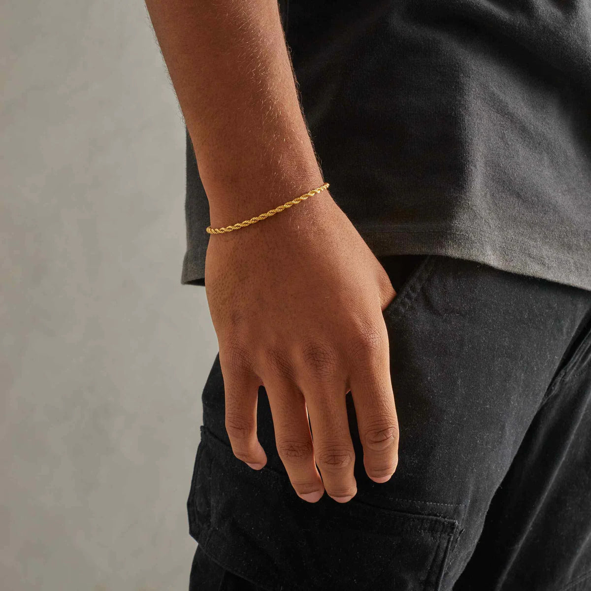 ROPE BRACELET (GOLD) 3MM